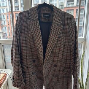 Frank & Oak | Checkered Blazer - Black and Brown